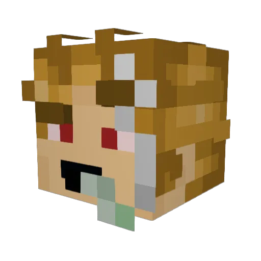 samo1580 Minecraft avatar head, 3D render
