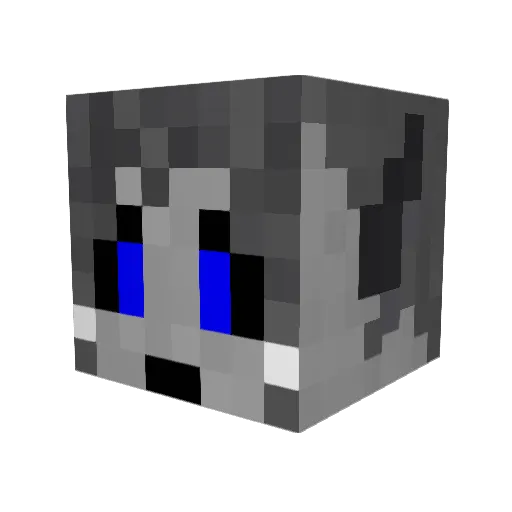 samohtvt Minecraft avatar head, 3D render