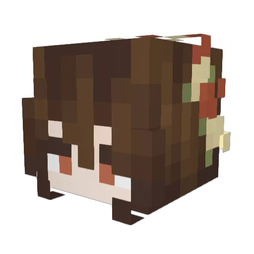 samonella Minecraft avatar head, 3D render