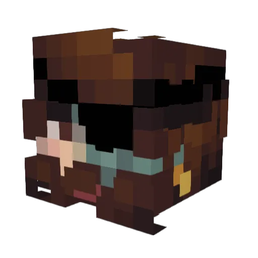 samouraii1 Minecraft avatar head, 3D render