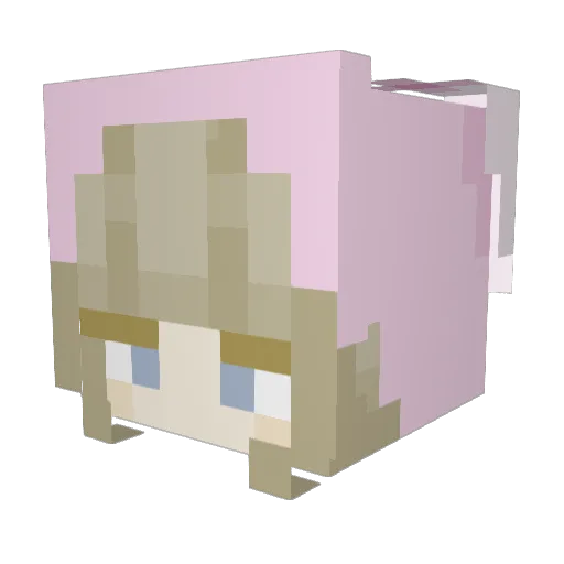 samoviel Minecraft avatar head, 3D render