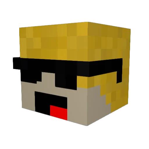 sampabiceps Minecraft avatar head, 3D render