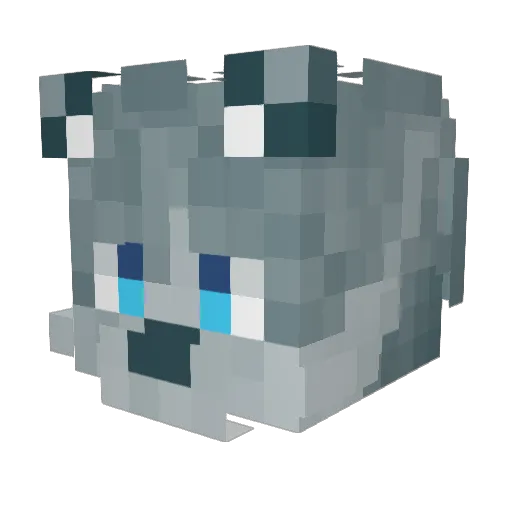 samrshav Minecraft avatar head, 3D render