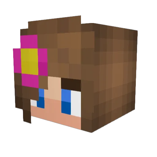 samsato Minecraft avatar head, 3D render