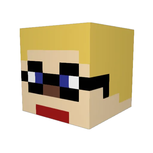 samski333 Minecraft avatar head, 3D render