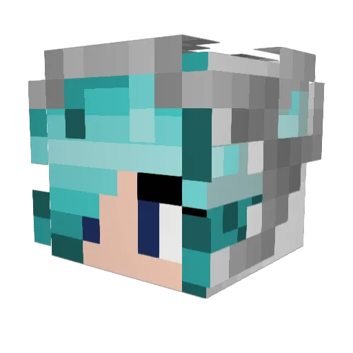 samsrg Minecraft avatar head, 3D render