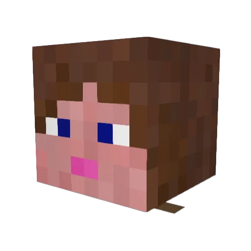 samsumbiene Minecraft avatar head, 3D render