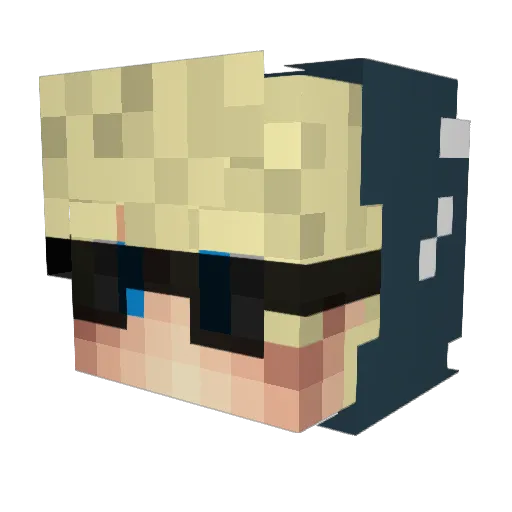 samsung_007 Minecraft avatar head, 3D render