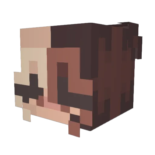 samsvsp Minecraft avatar head, 3D render