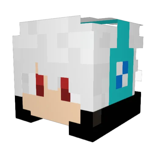 samu_L4K Minecraft avatar head, 3D render