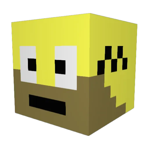samuel1erd Minecraft avatar head, 3D render