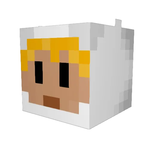 samuelalvarez Minecraft avatar head, 3D render