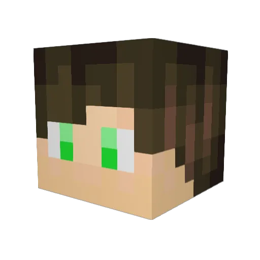 samuelboni Minecraft avatar head, 3D render