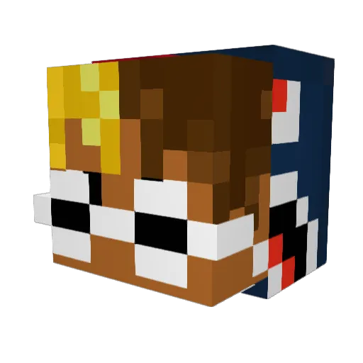 samuelcorr Minecraft avatar head, 3D render