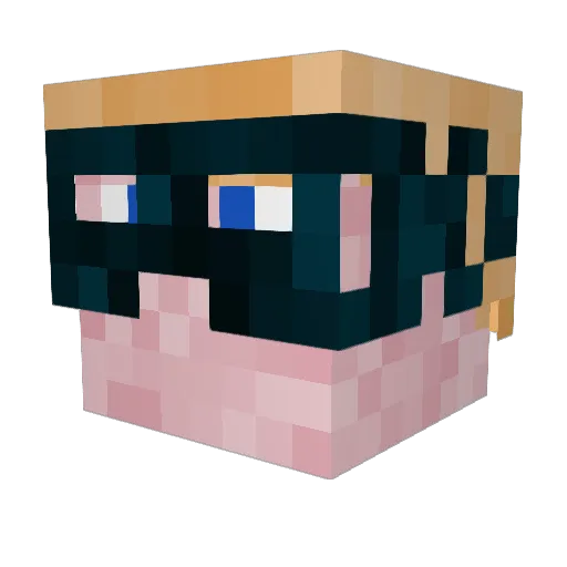 samueletop Minecraft avatar head, 3D render