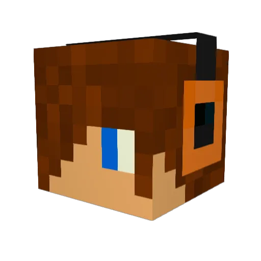 samuelom Minecraft avatar head, 3D render