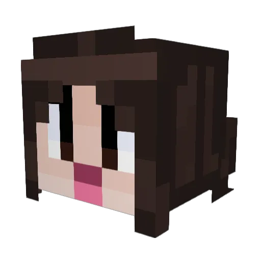 samuelpinkman Minecraft avatar head, 3D render