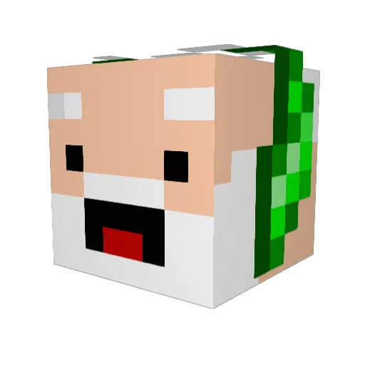 samuelporras Minecraft avatar head, 3D render