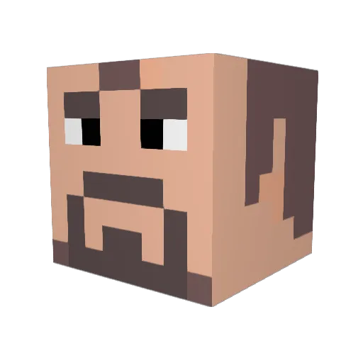 samullen Minecraft avatar head, 3D render