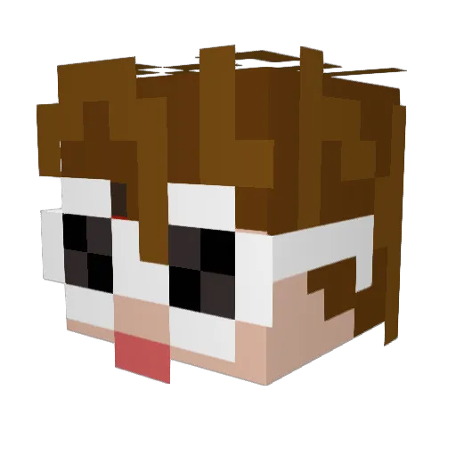 samunari Minecraft avatar head, 3D render