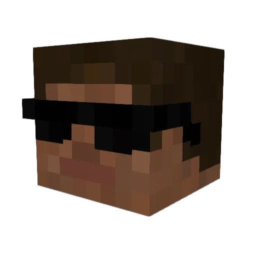 samunida Minecraft avatar head, 3D render