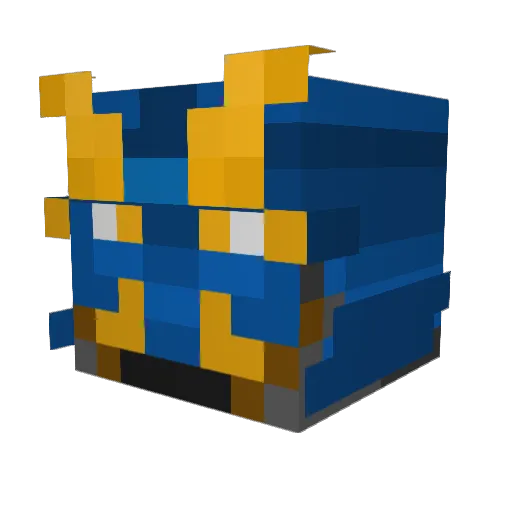 samuraisaac Minecraft avatar head, 3D render