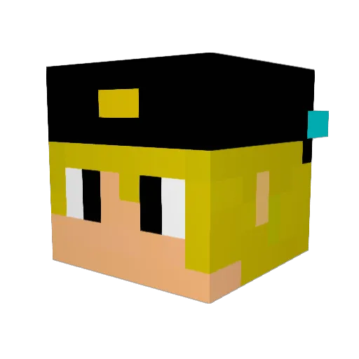 samuraisushi14 Minecraft avatar head, 3D render