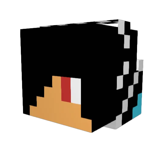 samurifabian Minecraft avatar head, 3D render