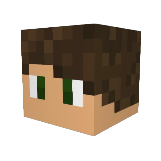 samuzinn1 Minecraft avatar head, 3D render