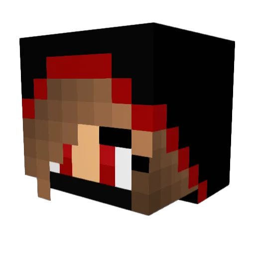 samychan Minecraft avatar head, 3D render