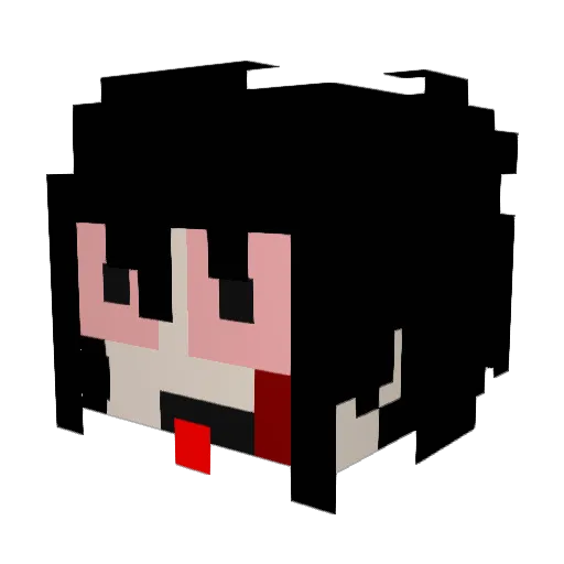 san1tized Minecraft avatar head, 3D render