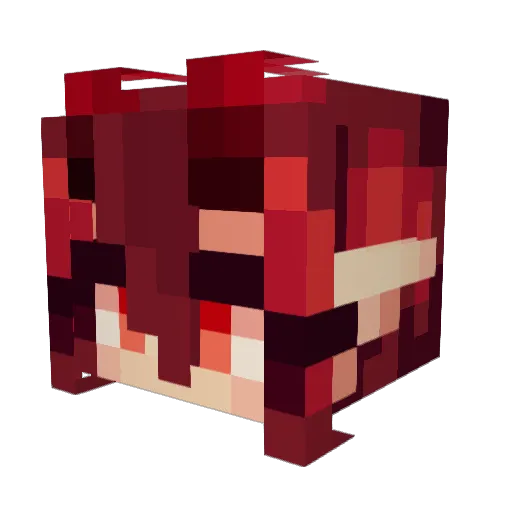 san3kyuu Minecraft avatar head, 3D render