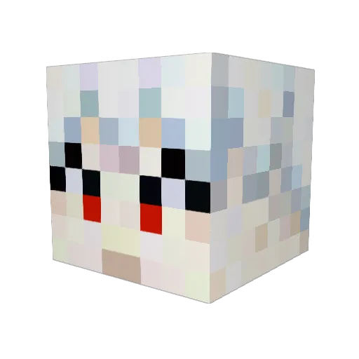 san3san Minecraft avatar head, 3D render