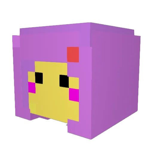 sana_mochi Minecraft avatar head, 3D render