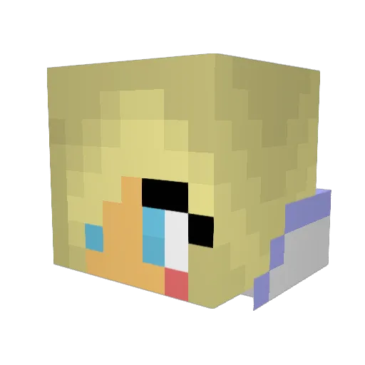 sanaas12 Minecraft avatar head, 3D render
