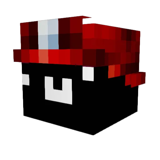 sanadQ Minecraft avatar head, 3D render