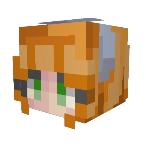 sanaferrory Minecraft avatar head, 3D render