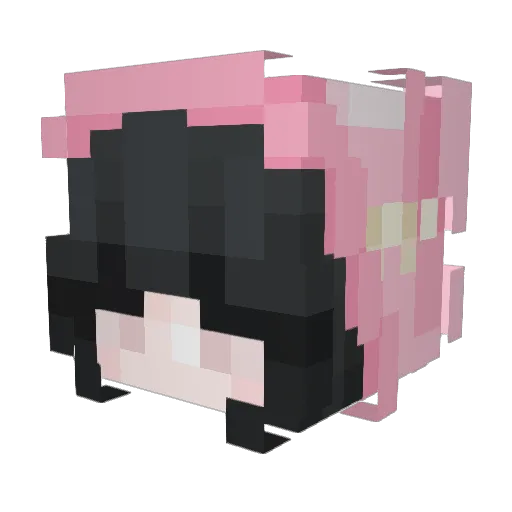 sanakibi Minecraft avatar head, 3D render