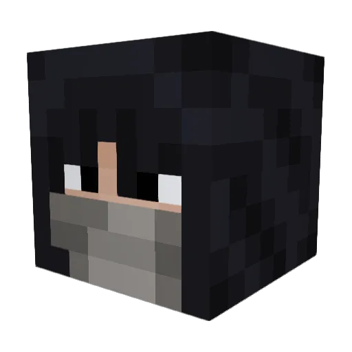 sanam Minecraft avatar head, 3D render