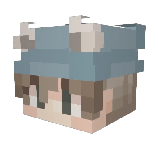 sanastidy Minecraft avatar head, 3D render