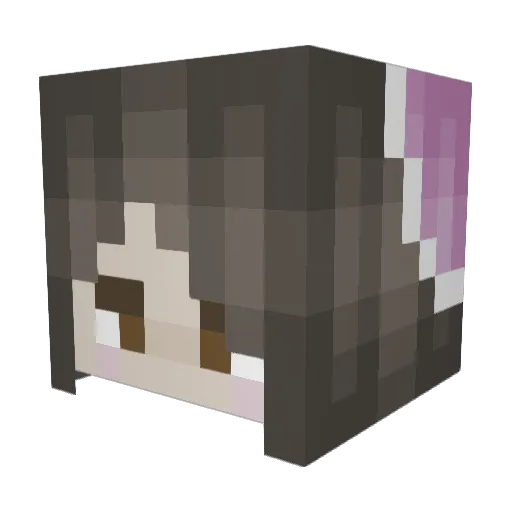 sanawuvr Minecraft avatar head, 3D render