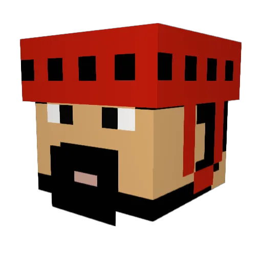 sandels6479 Minecraft avatar head, 3D render