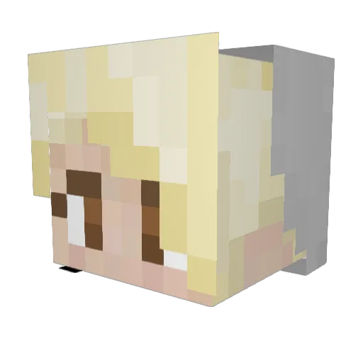 sandepants Minecraft avatar head, 3D render