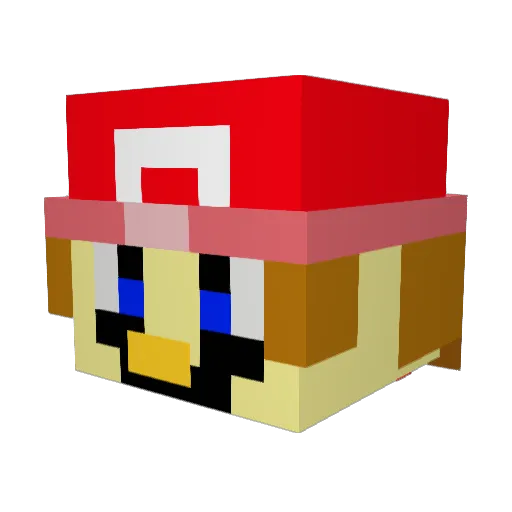 sanderfrank Minecraft avatar head, 3D render