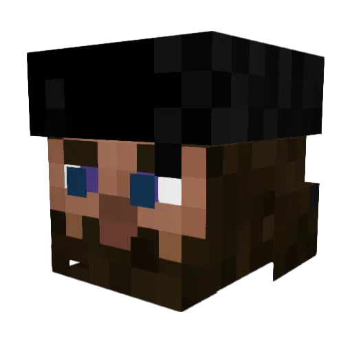 sandergodo Minecraft avatar head, 3D render