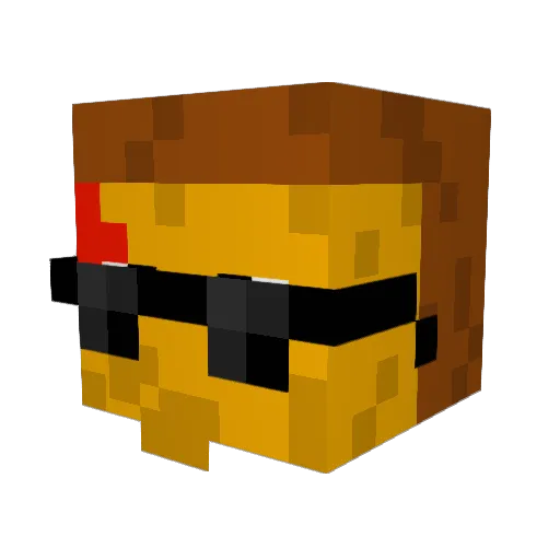 sandfleaz Minecraft avatar head, 3D render
