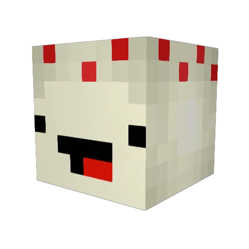 sandmanlogo Minecraft avatar head, 3D render