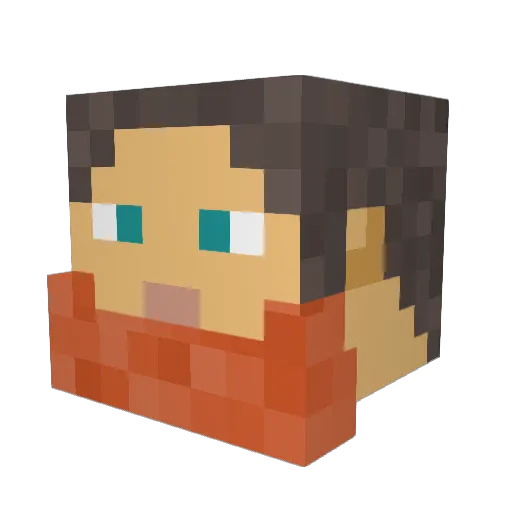sandmire Minecraft avatar head, 3D render
