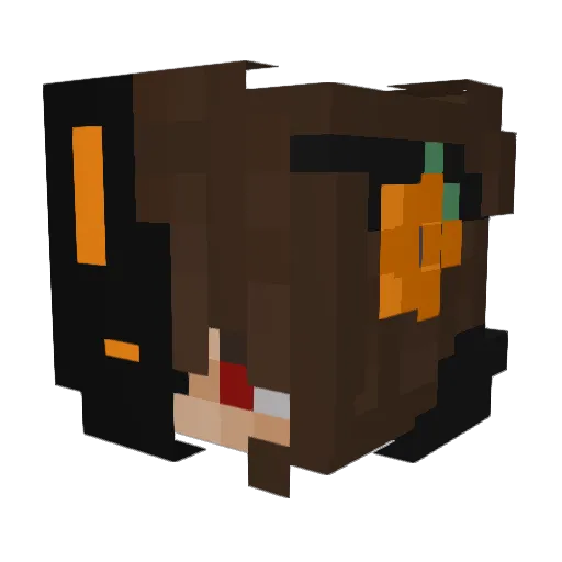 sandmn Minecraft avatar head, 3D render