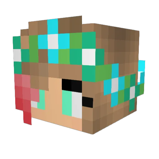 sandra_l Minecraft avatar head, 3D render